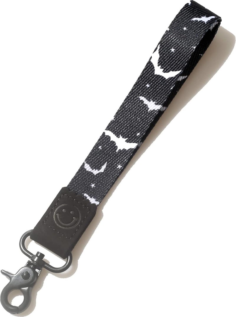 DQL Halloween Gifts Bats Print key lanyard, wristlet strap for key, gothic wrist lanyard keychain, short key lanyard - Image 1